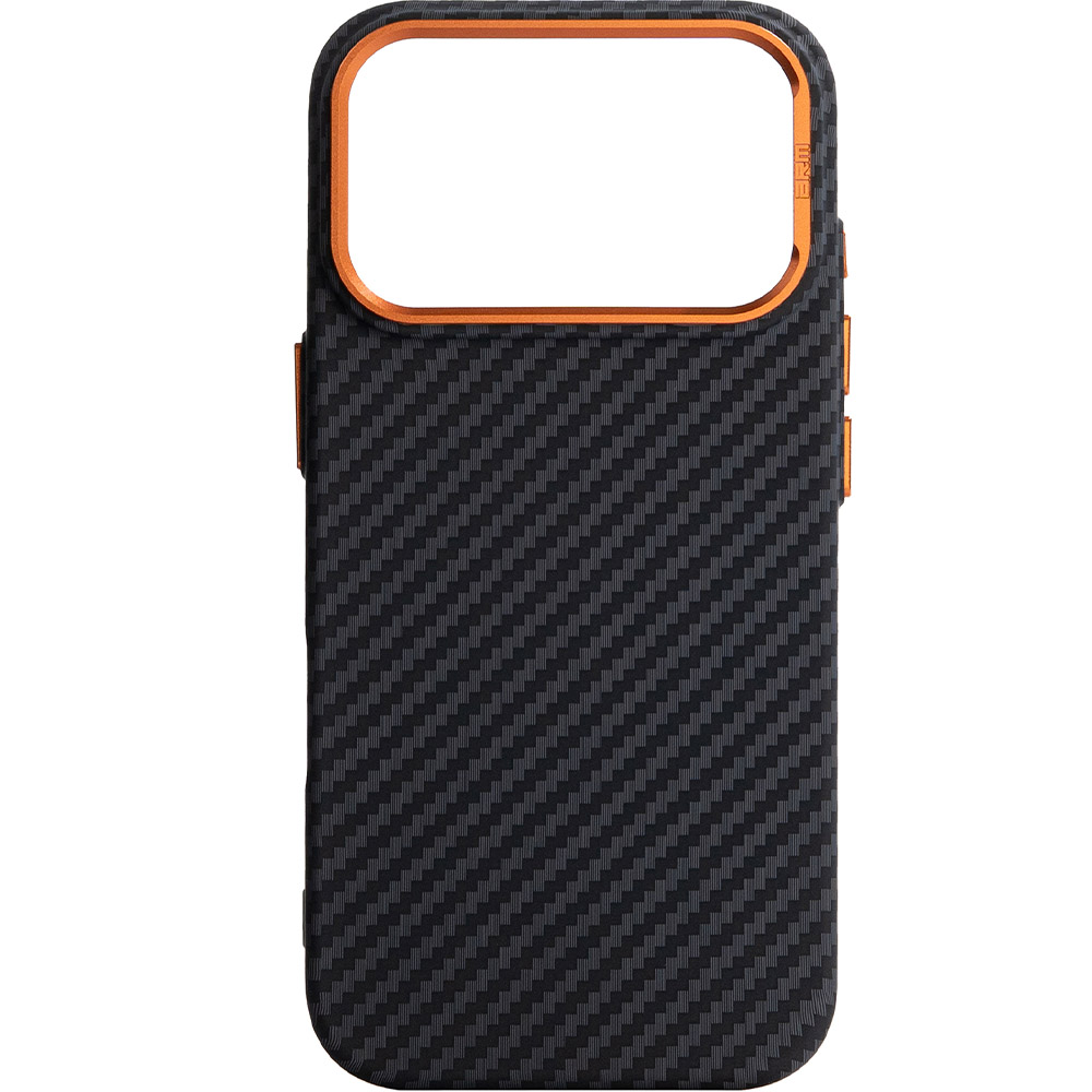 Чохол ARMORSTANDART LikeCarbon2 SE MagCase для Apple iPhone 17 Pro Black Orange (ARM89161)