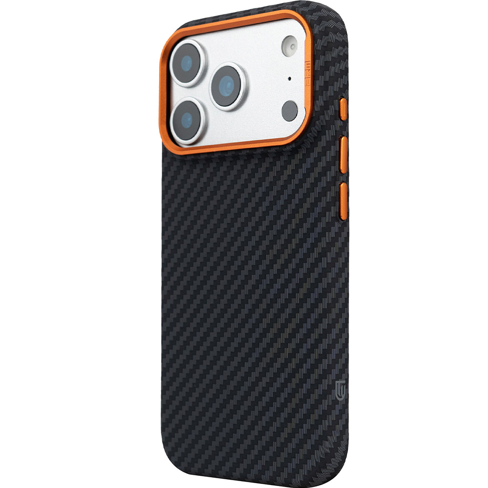 Чехол ARMORSTANDART LikeCarbon2 SE MagCase для Apple iPhone 17 Pro Max Black Orange (ARM89162) Материал поликарбонат