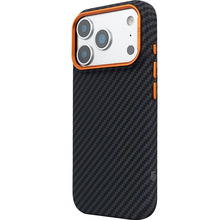 Чехол ARMORSTANDART LikeCarbon2 SE MagCase для Apple iPhone 17 Pro Max Black Orange (ARM89162)