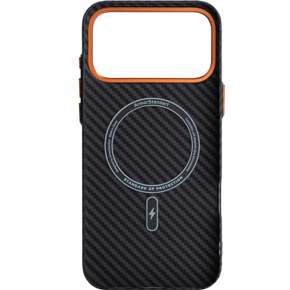 Чехол ARMORSTANDART LikeCarbon2 SE MagCase для Apple iPhone 17 Pro Max Black Orange (ARM89162) Совместимость по модели Apple iPhone 17 Pro Max