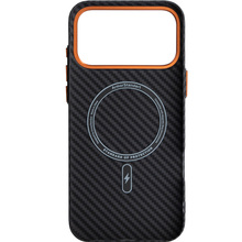 Чехол ARMORSTANDART LikeCarbon2 SE MagCase для Apple iPhone 17 Pro Max Black Orange (ARM89162)