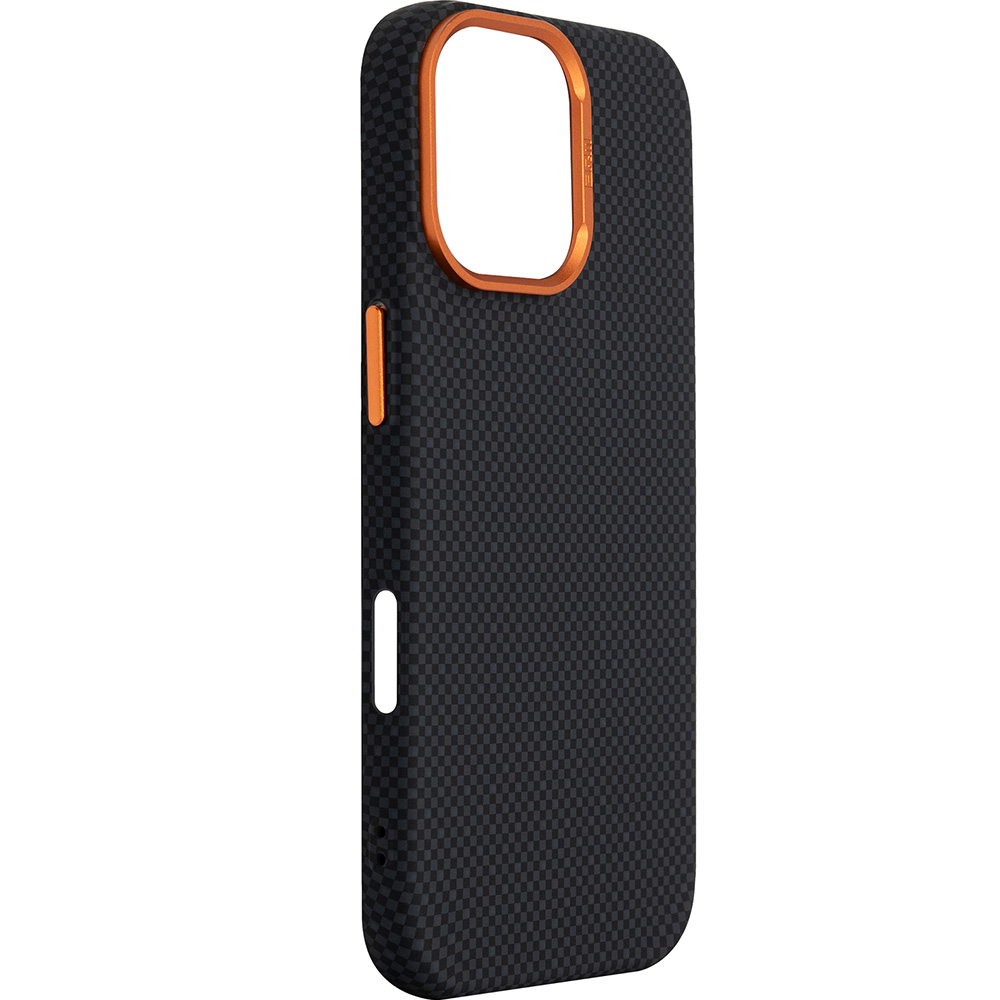 Чехол ARMORSTANDART LikeCarbon2 SE MagCase для Apple iPhone 17 Kevlar Black Orange (ARM89163) Тип чехол-накладка