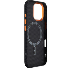 Чехол ARMORSTANDART LikeCarbon2 SE MagCase для Apple iPhone 17 Kevlar Black Orange (ARM89163)