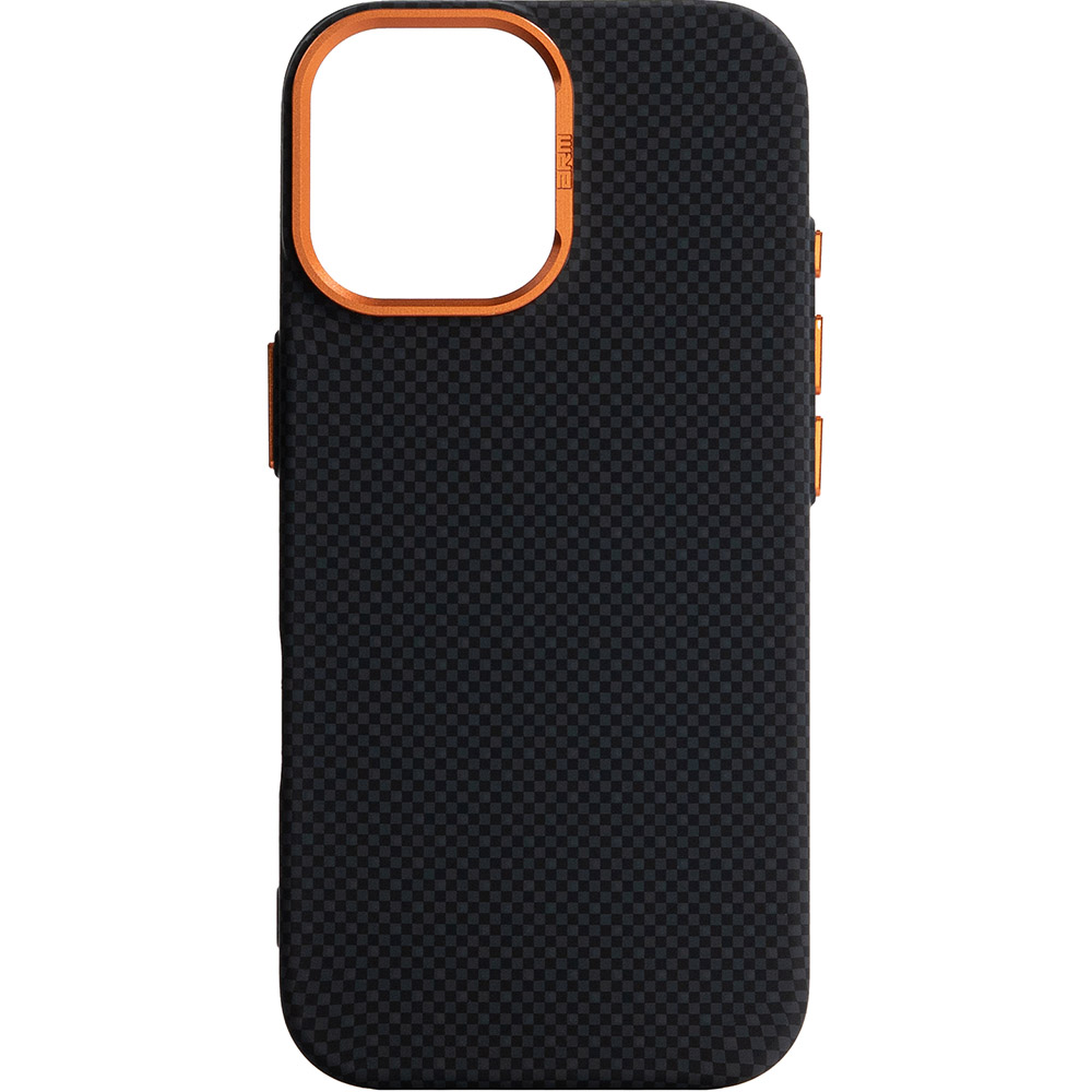 Чехол ARMORSTANDART LikeCarbon2 SE MagCase для Apple iPhone 17 Kevlar Black Orange (ARM89163)
