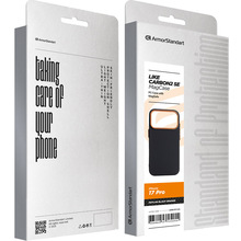 Чохол ARMORSTANDART LikeCarbon2 SE MagCase для Apple iPhone 17 Pro Kevlar Black Orange (ARM89164)