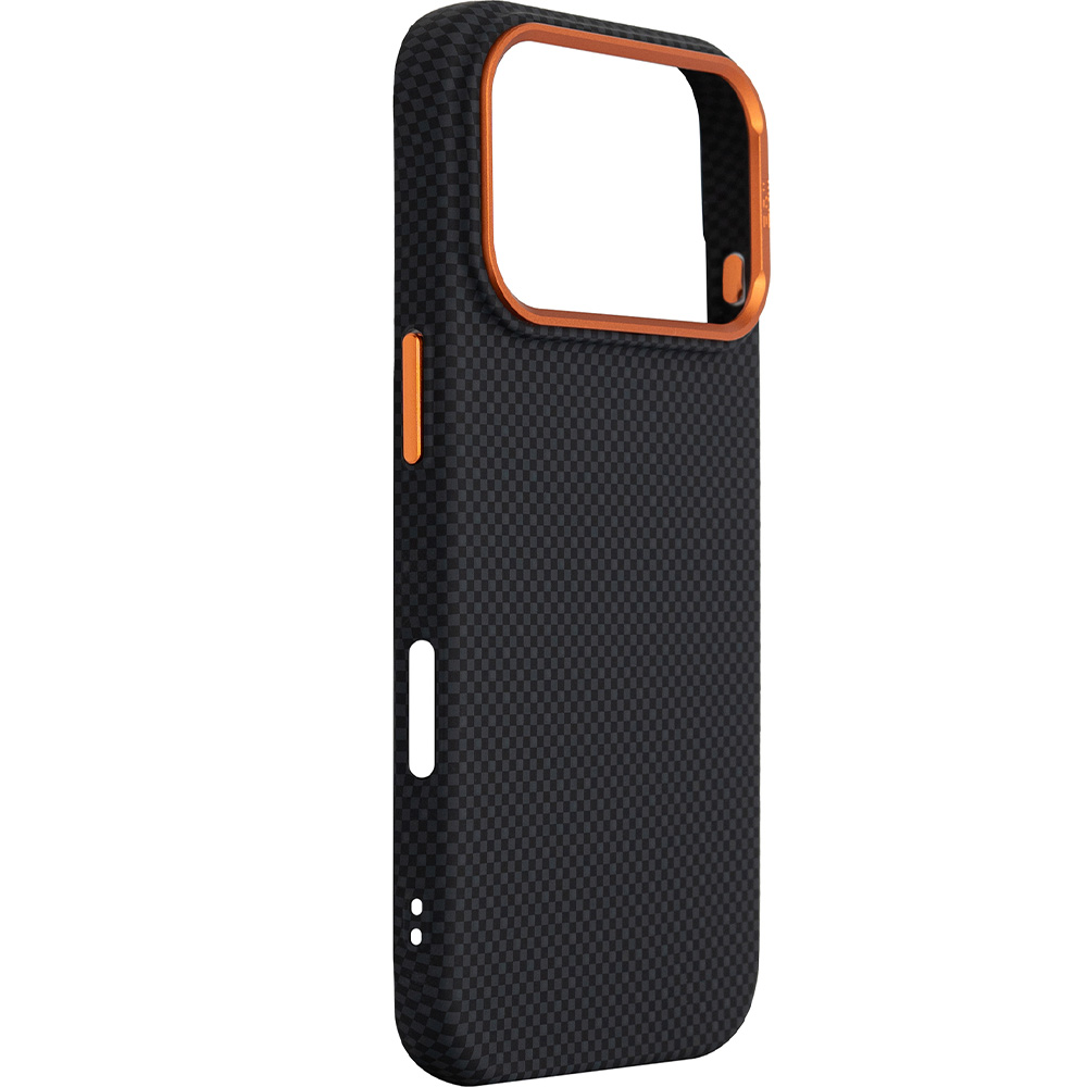 Чохол ARMORSTANDART LikeCarbon2 SE MagCase для Apple iPhone 17 Pro Kevlar Black Orange (ARM89164) Тип чохол-накладка