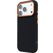 Чохол ARMORSTANDART LikeCarbon2 SE MagCase для Apple iPhone 17 Pro Max Kevlar Black Orange (ARM89165)