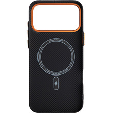 Чохол ARMORSTANDART LikeCarbon2 SE MagCase для Apple iPhone 17 Pro Max Kevlar Black Orange (ARM89165)