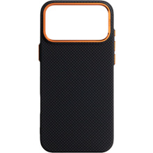 Чохол ARMORSTANDART LikeCarbon2 SE MagCase для Apple iPhone 17 Pro Max Kevlar Black Orange (ARM89165)