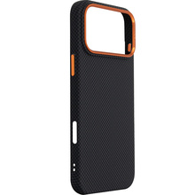 Чохол ARMORSTANDART LikeCarbon2 SE MagCase для Apple iPhone 17 Pro Max Kevlar Black Orange (ARM89165)