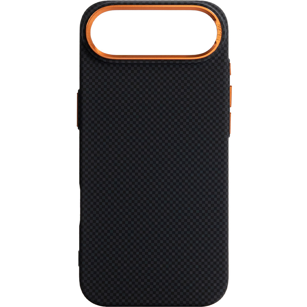 Чехол ARMORSTANDART LikeCarbon2 SE MagCase для Apple iPhone 17 Air Kevlar Black Orange (ARM89166)