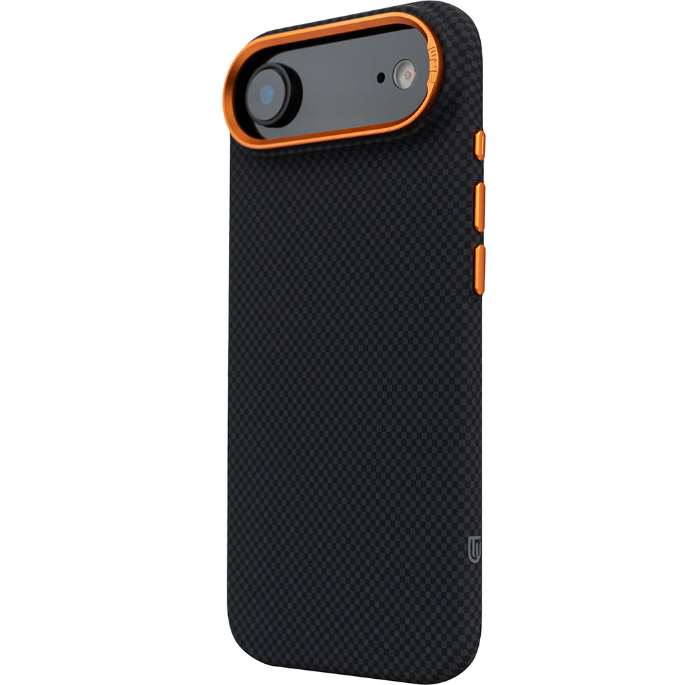 Чехол ARMORSTANDART LikeCarbon2 SE MagCase для Apple iPhone 17 Air Kevlar Black Orange (ARM89166) Материал металл