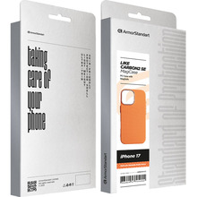 Чохол ARMORSTANDART LikeCarbon2 SE MagCase для Apple iPhone 17 Kevlar Orange Rose Gold (ARM89167)