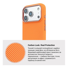 Чохол ARMORSTANDART LikeCarbon2 SE MagCase для Apple iPhone 17 Pro Kevlar Orange Rose Gold (ARM89168)