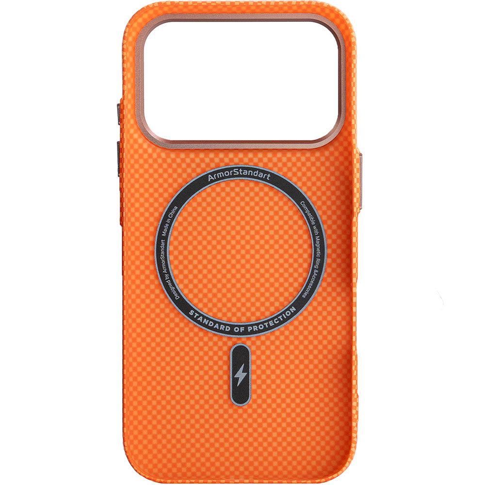 Чохол ARMORSTANDART LikeCarbon2 SE MagCase для Apple iPhone 17 Pro Kevlar Orange Rose Gold (ARM89168) Сумісність за моделлю Apple iPhone 17 Pro
