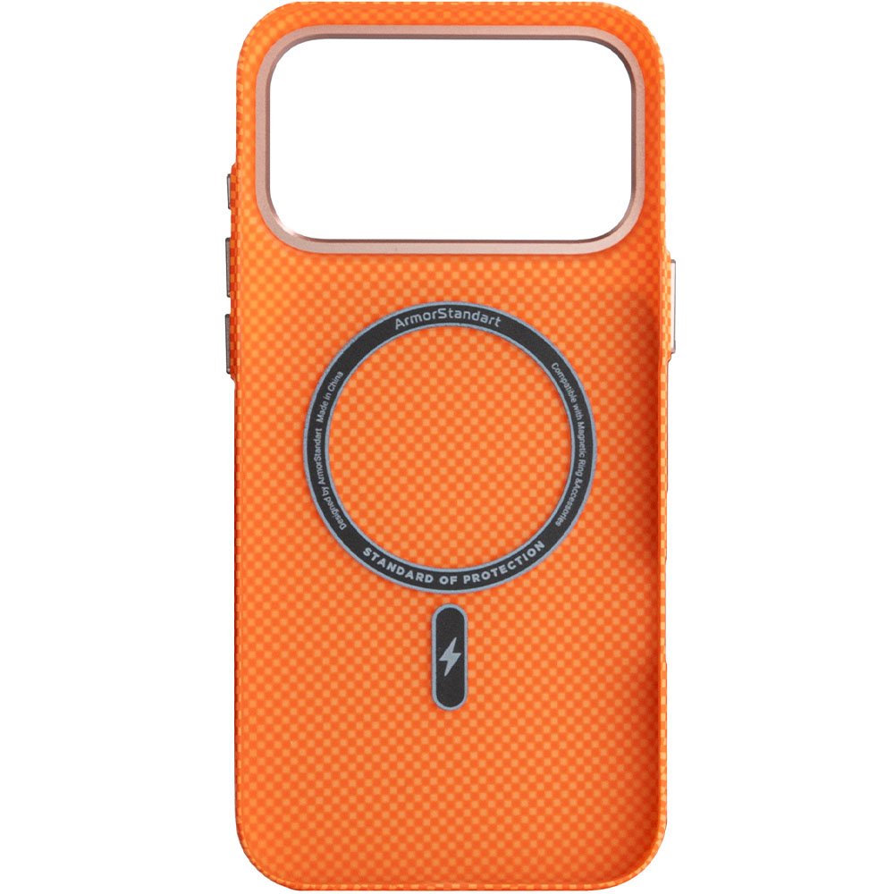 Чохол ARMORSTANDART LikeCarbon2 SE MagCase Apple iPhone 17 Pro Max Kevlar Orange Rose Gold (ARM89169) Сумісність за моделлю Apple iPhone 17 Pro Max