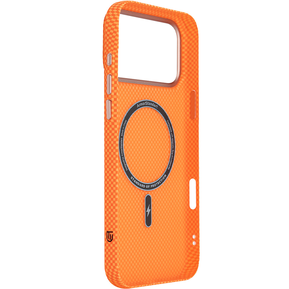Чохол ARMORSTANDART LikeCarbon2 SE MagCase Apple iPhone 17 Pro Max Kevlar Orange Rose Gold (ARM89169) Колір помаранчевий