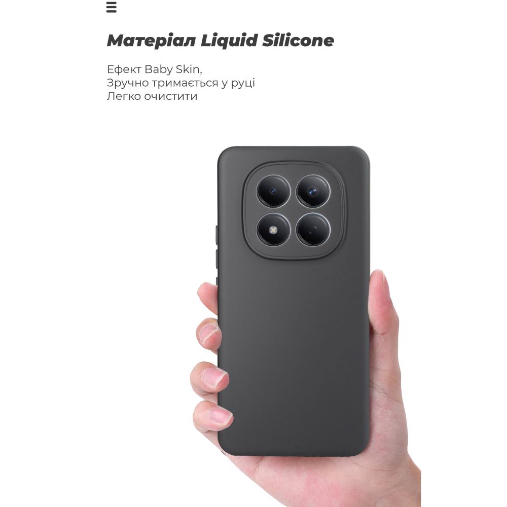 Фото Чохол ARMORSTANDART ICON для Xiaomi Redmi Note 15 Pro 4G Camera cover Black (ARM89706)