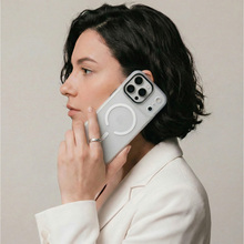 Чохол ARMORSTANDART Чохол Unit-C MagCase для Apple iPhone 17 Pro Matte Clear + Orange Button Set (ARM90586)