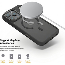 Чохол ARMORSTANDART Чохол Unit-C MagCase для Apple iPhone 17 Pro Max Black + Orange Button Set (ARM90589)