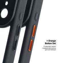 Чохол ARMORSTANDART Чохол Unit-C MagCase для Apple iPhone 17 Pro Max Black + Orange Button Set (ARM90589)