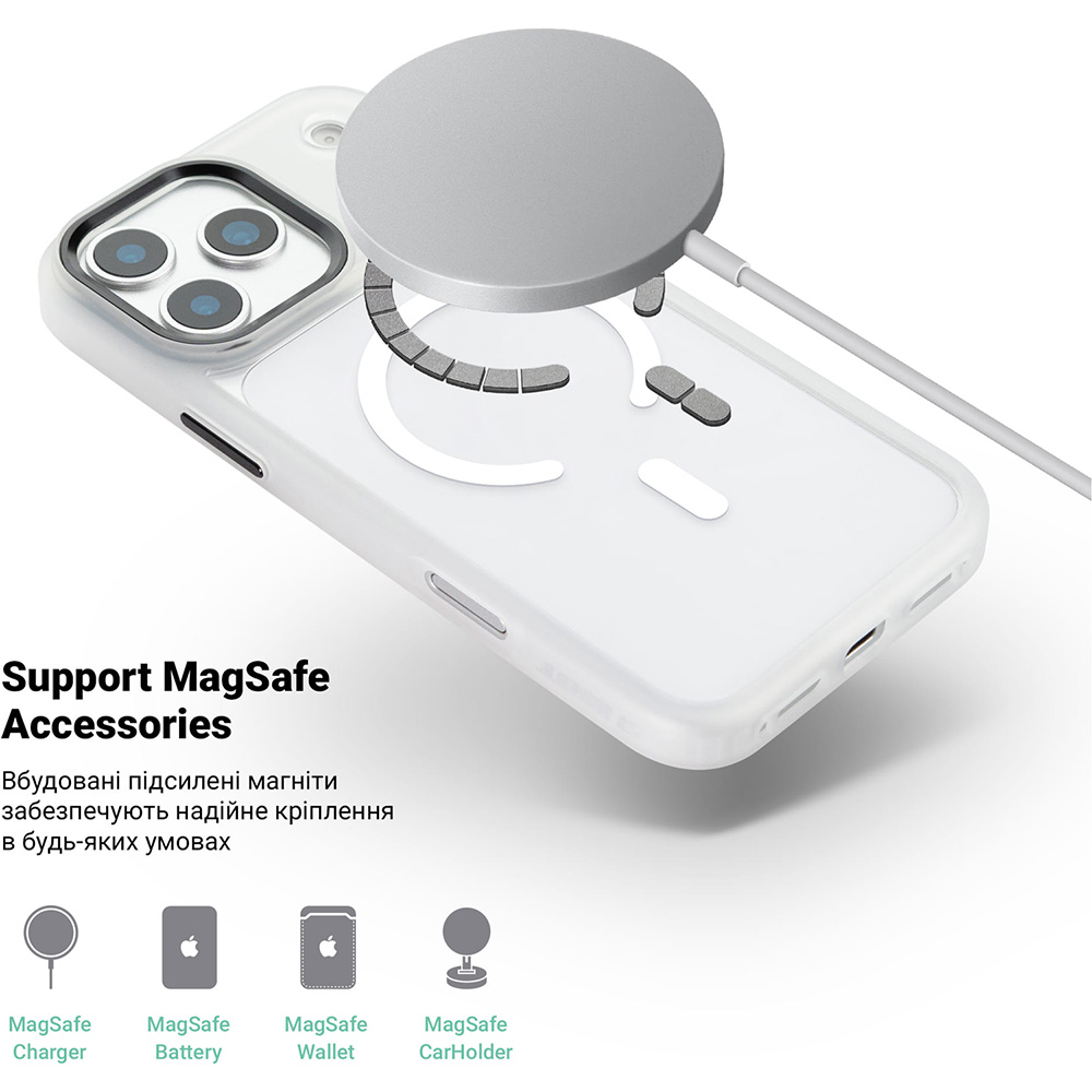 Чехол ARMORSTANDART Unit-C MagCase для Apple iPhone 17 Pro Max Matte Clear + Pink BS (ARM90591) Совместимость по модели Apple iPhone 17 Pro Max