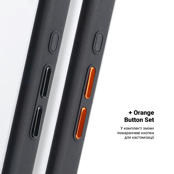 Чохол ARMORSTANDART Unit MagCase для Apple iPhone 17 Black + Orange Button Set (ARM90579) Колір чорний