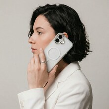 Чохол ARMORSTANDART Unit MagCase для Apple iPhone 17 Matte Clear Silver + Pink Button Set (ARM90580)