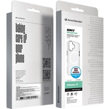 Чохол ARMORSTANDART Unit MagCase для Apple iPhone 17 Matte Clear Silver + Pink Button Set (ARM90580)