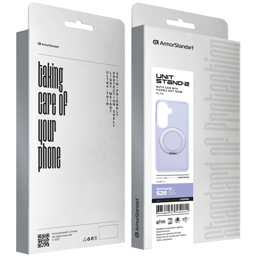 Внешний вид Чехол ARMORSTANDART Unit Stand2 для Samsung S26 5G Lavender (ARM89958)