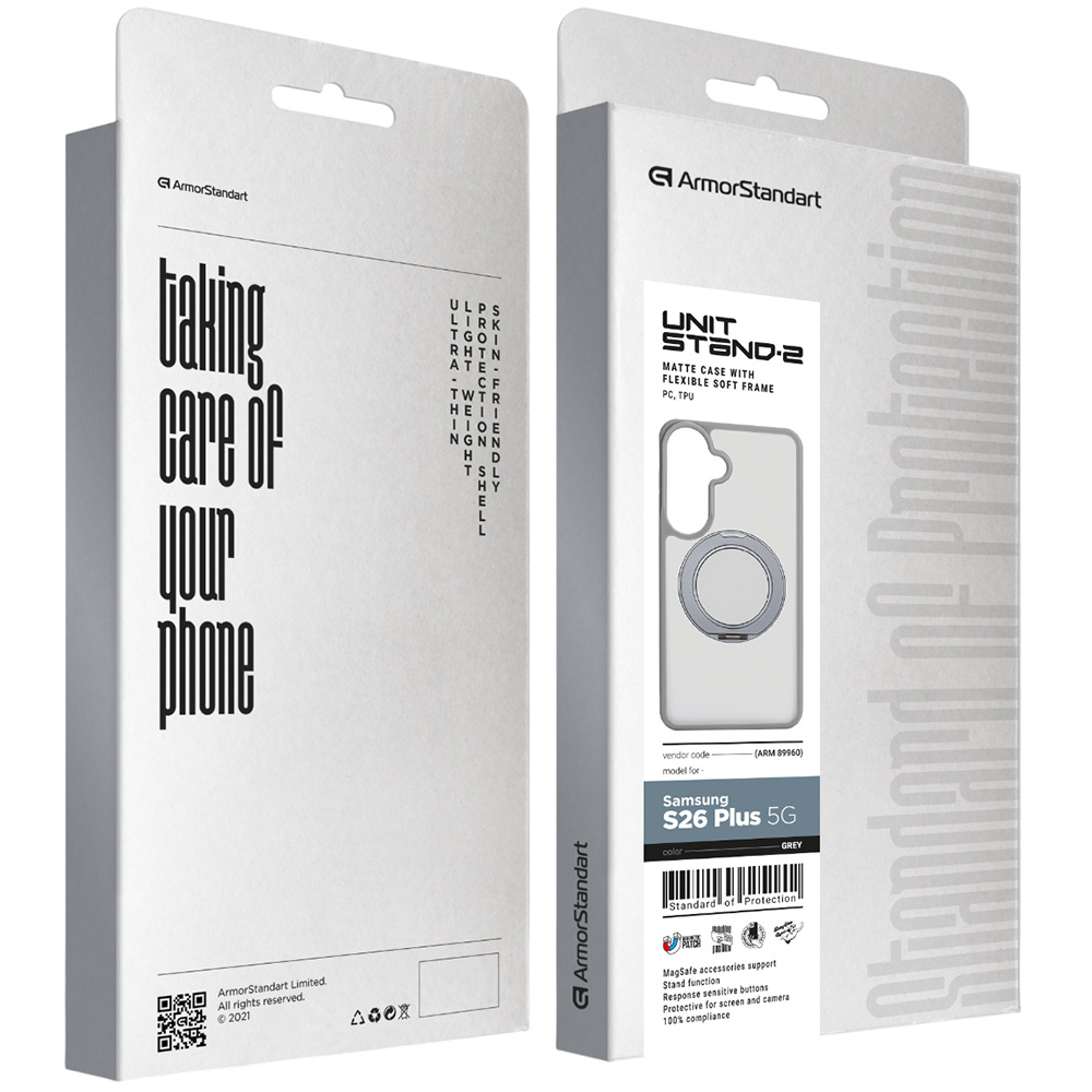 Внешний вид Чехол ARMORSTANDART Unit Stand2 для Samsung S26 Plus 5G Grey (ARM89960)