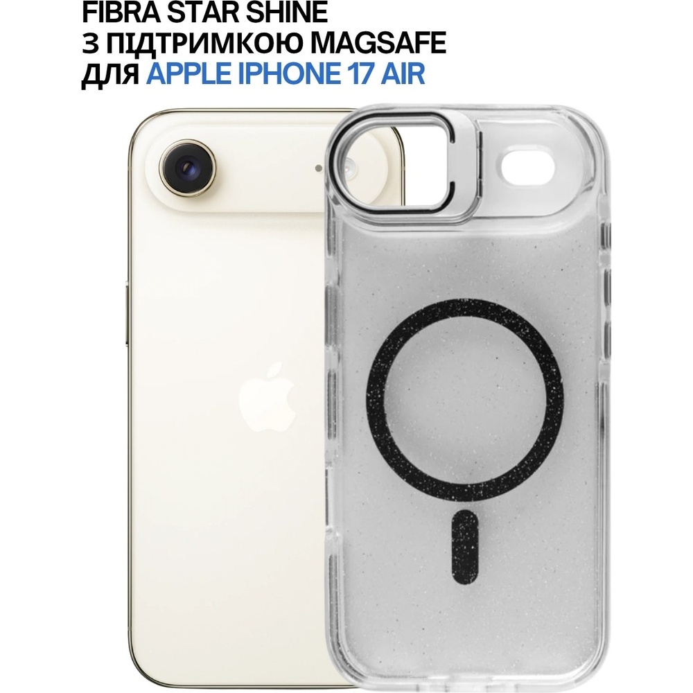 Внешний вид Чехол BECOVER FIBRA Star Shine with MagSafe для Apple iPhone 17 Air Black (715418)