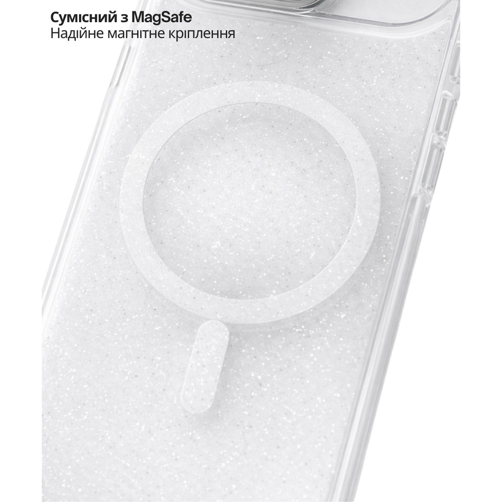 Чохол BECOVER FIBRA Star Shine with MagSafe для Apple iPhone 17 Air White (715424) Матеріал силікон