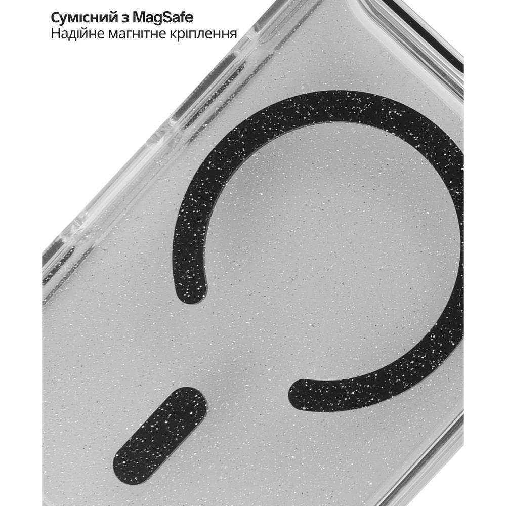 Чохол BECOVER FIBRA Star Shine with MagSafe для Apple iPhone 17 Pro Black (715425) Матеріал силікон
