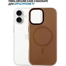 Чохол BECOVER FIBRA ArcLine Case with MagSafe для Apple iPhone 17 Brown (715373)
