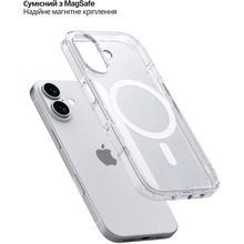 Чехол BECOVER FIBRA Crystal Case with MagSafe для Apple iPhone 17 Transparent (715366)