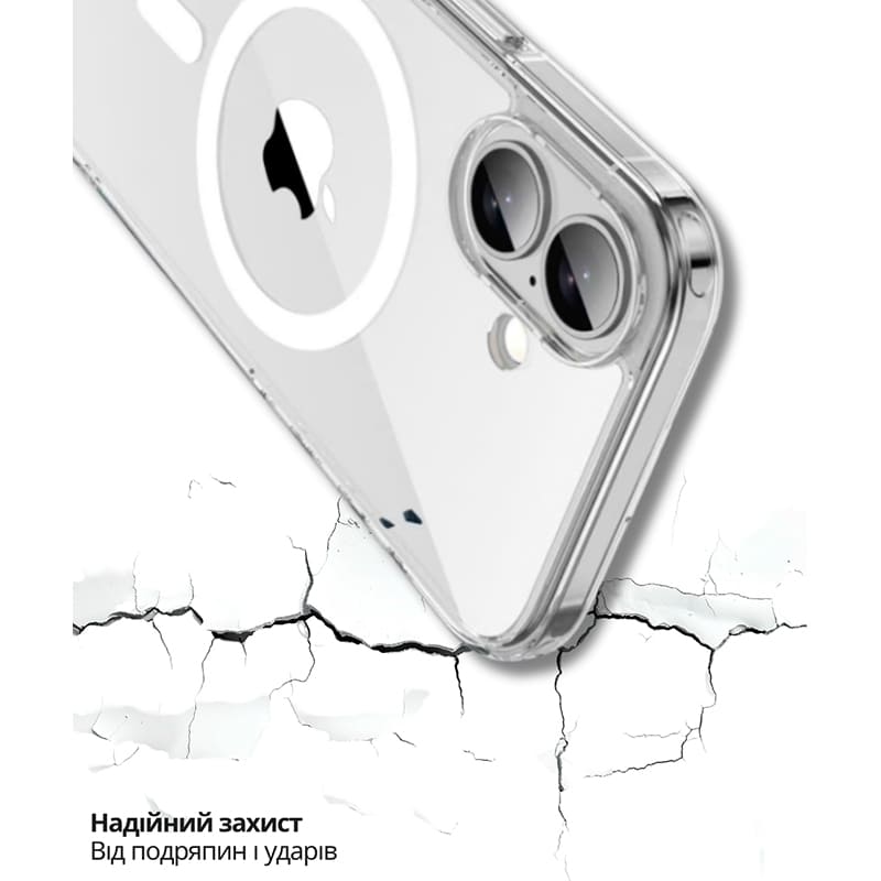 Фото Чехол BECOVER FIBRA Crystal Case with MagSafe для Apple iPhone 17 Transparent (715366)