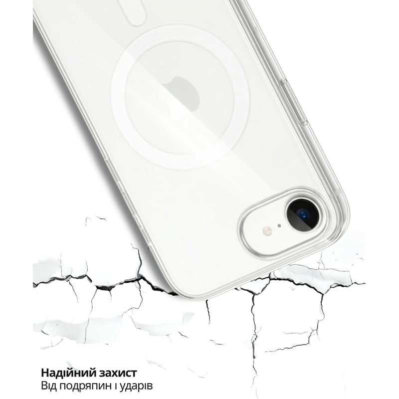 Зовнішній вигляд Чохол BECOVER FIBRA Crystal Case with MagSafe для Apple iPhone 17 Air Transparent (715367)