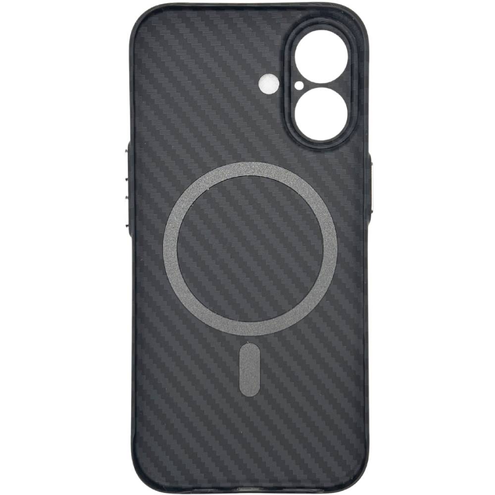 Чохол BECOVER FIBRA Carbonite case with MagSafe для Apple iPhone 17 Black (715406) Матеріал пластик