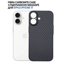 Чохол BECOVER FIBRA Carbonite case with MagSafe для Apple iPhone 17 Black (715406)