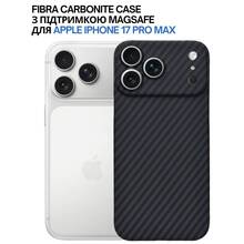 Чехол BECOVER FIBRA Carbonite case with MagSafe для Apple iPhone 17 Pro Max Black (715410)