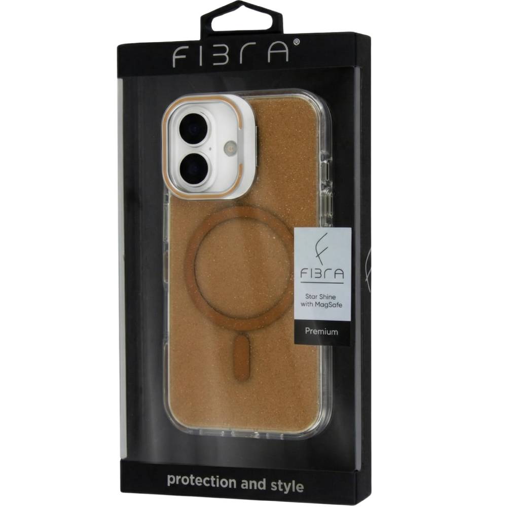 Зовнішній вигляд Чохол BECOVER FIBRA Star Shine with MagSafe для Apple iPhone 17 Desert Gold (715412)