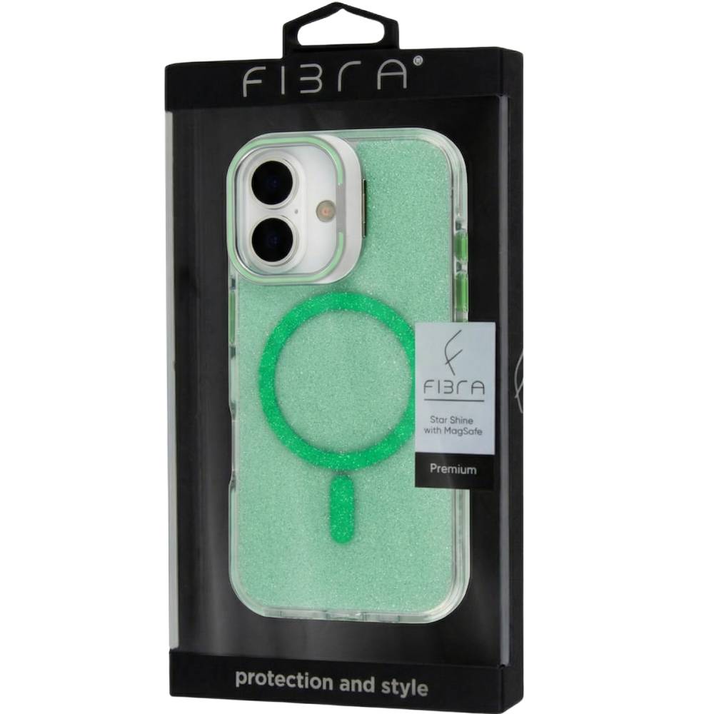 Внешний вид Чехол BECOVER FIBRA Star Shine with MagSafe для Apple iPhone 17 Green (715413)