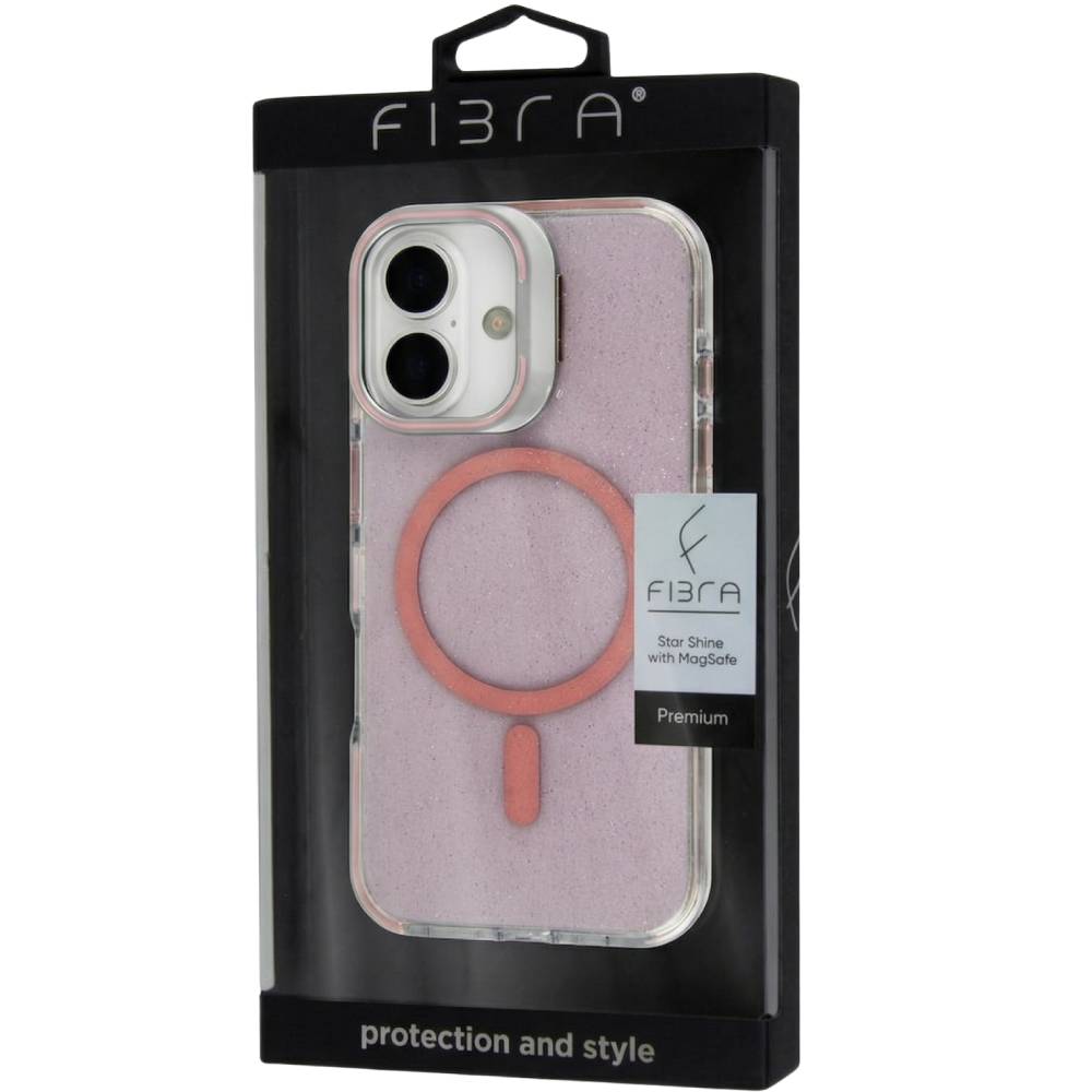 Внешний вид Чехол BECOVER FIBRA Star Shine with MagSafe для Apple iPhone 17 Light Pink (715414)