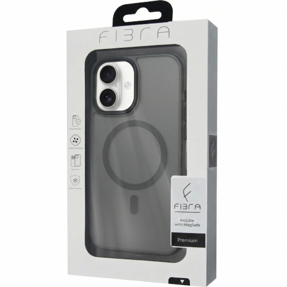 Чохол BECOVER FIBRA ArcLine Case with MagSafe для Apple iPhone 17 Gray (715374) Матеріал полікарбонат