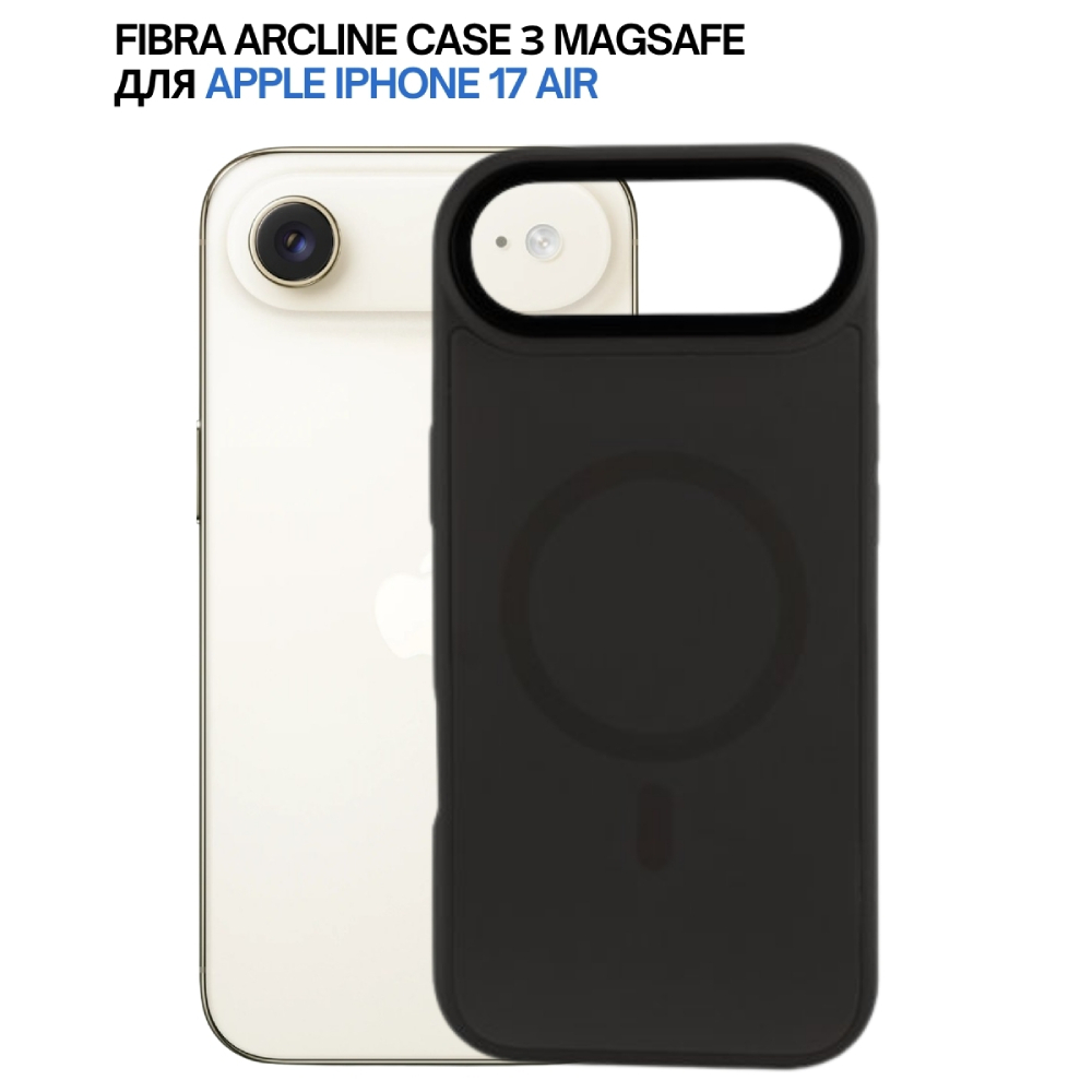Фото Чохол BECOVER FIBRA ArcLine Case with MagSafe для Apple iPhone 17 Air Black (715375)