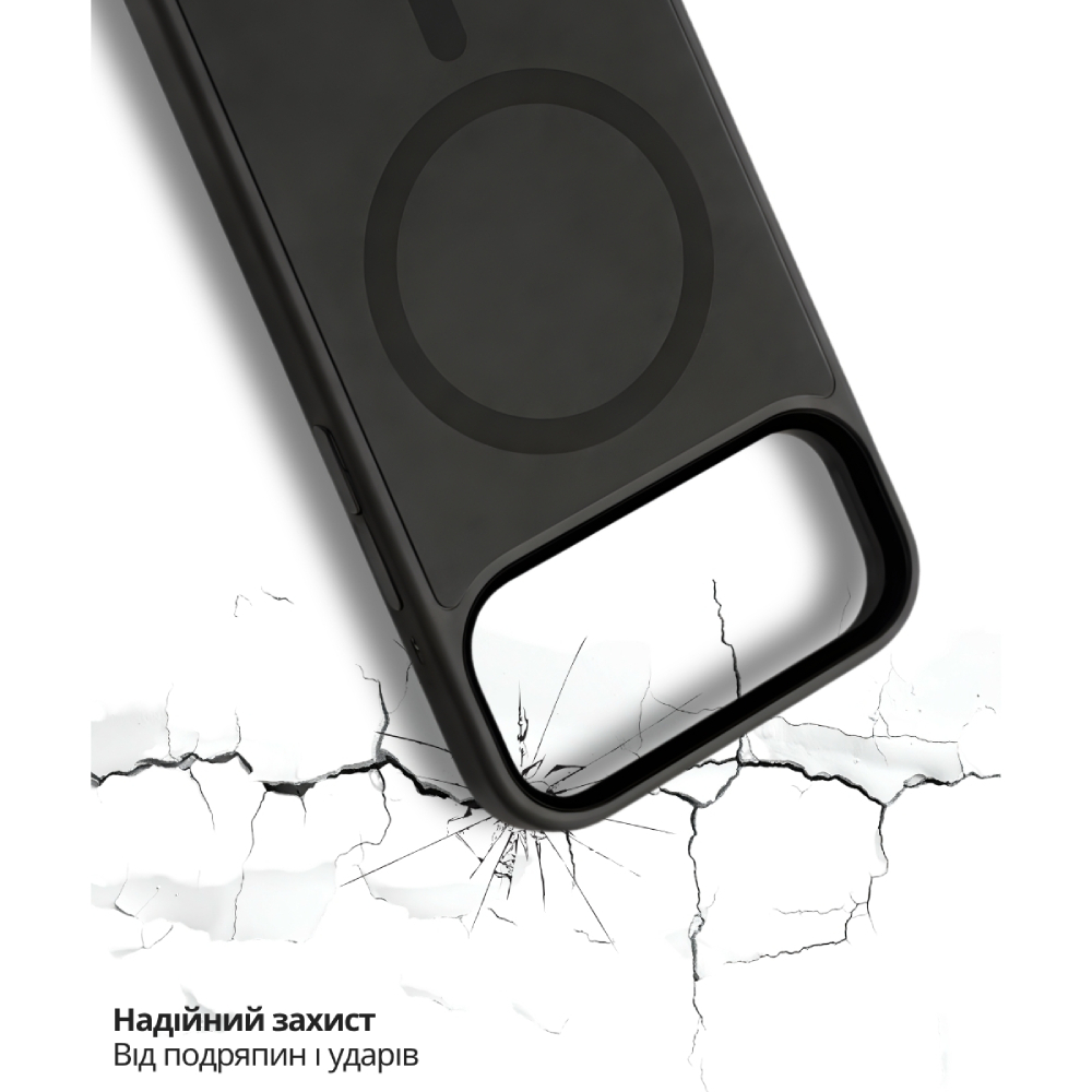 Фото Чехол BECOVER FIBRA ArcLine Case with MagSafe для Apple iPhone 17 Pro Black (715381)
