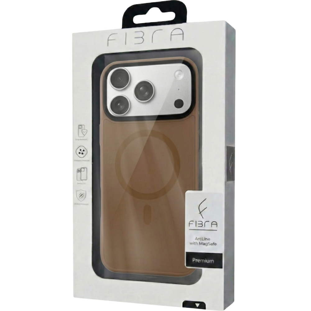 Чохол BECOVER FIBRA ArcLine Case with MagSafe для Apple iPhone 17 Pro Brown (715383) Тип чохол-накладка