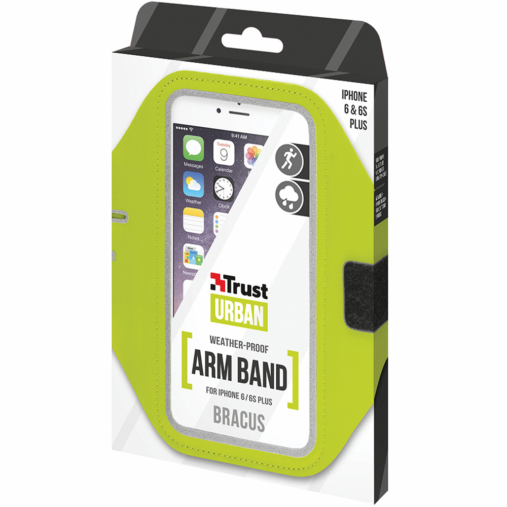 Фото 4 Чохол-пов'язка TRUST UR BRACUS Sport Arm Band для Apple iPhone 6 Plus/6S Plus Lime green (20896)