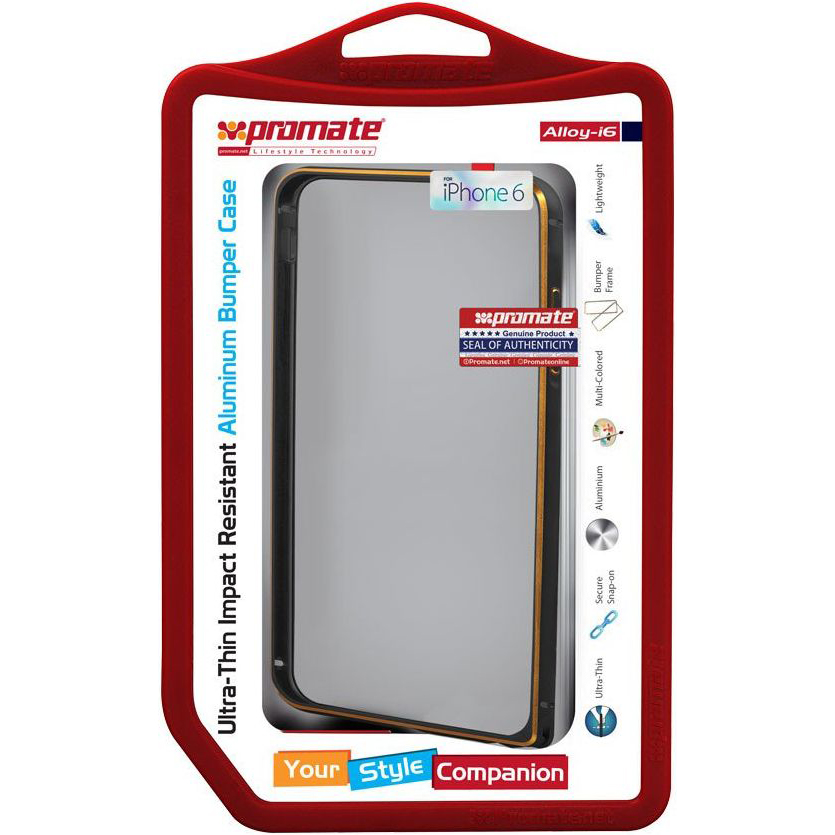 Фото 3 Бампер PROMATE для iPhone 6/6s Alloy-i6 Black